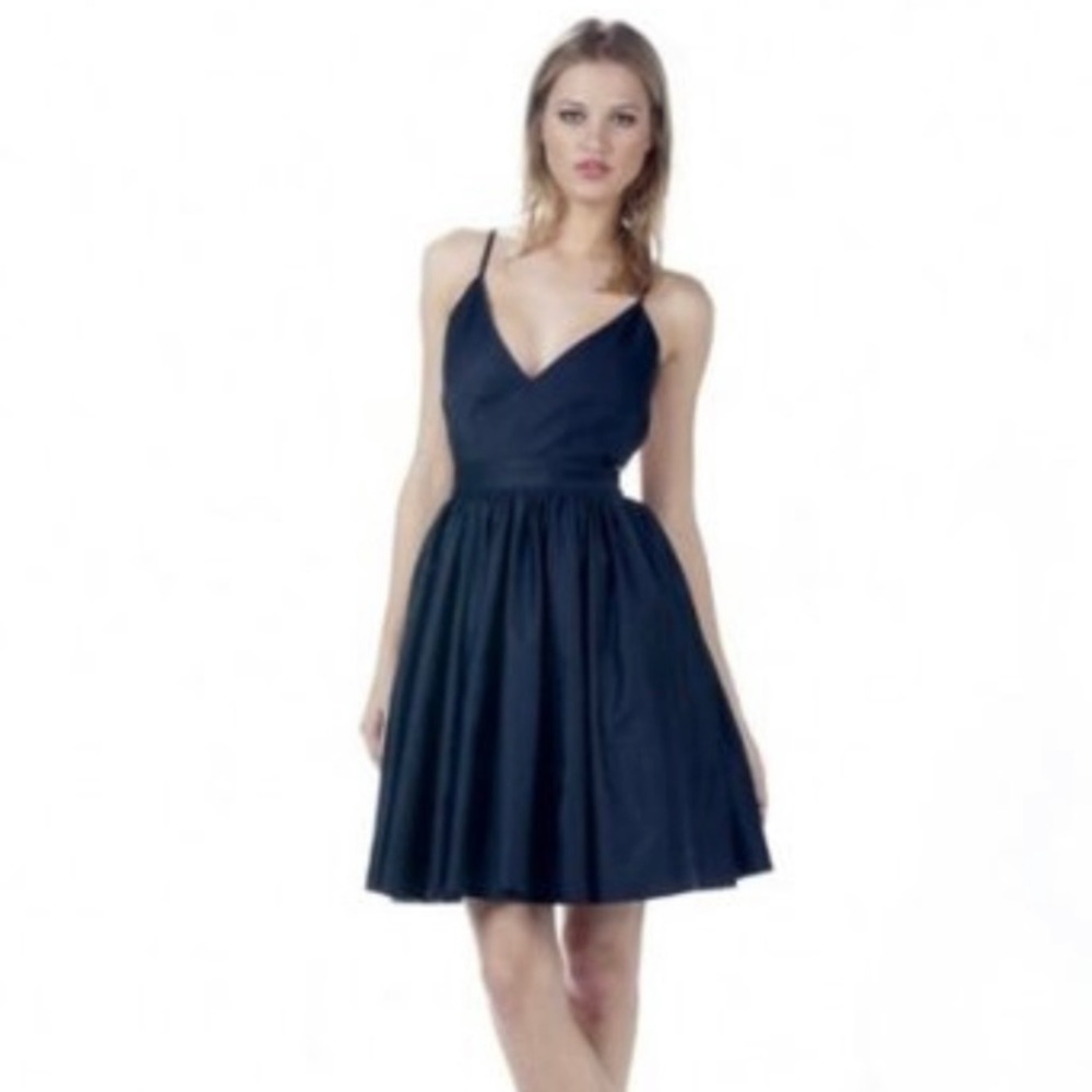 Navy backless contrarian dress NWT